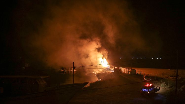 Israelischer Bombenangriff in Gaza am 23. Mai 2018.