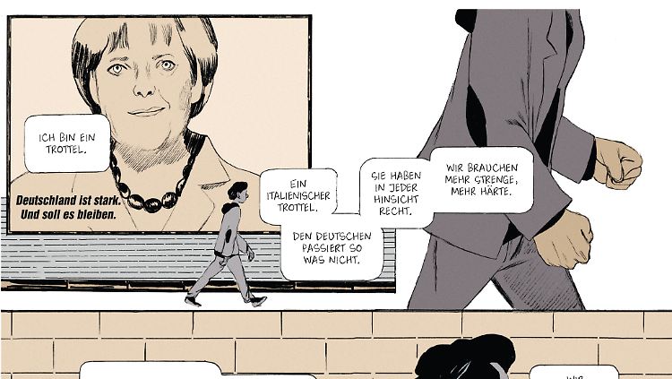 Der Italiener Davide sucht auf dem Tempelhofer Feld nach seinem Sohn.