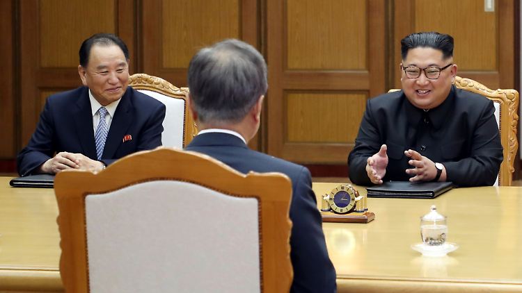 Kim Yong Chol begleitete Nordkoreas Machthaber Kim bei seinem Treffen mit Südkoreas Präsidenten Moon.