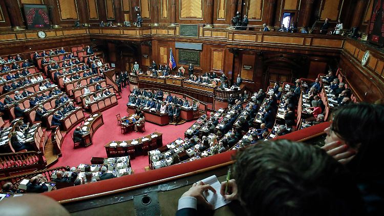 171 - und damit die Mehrheit - der italienischen Senatoren stimmten für die Koalition aus Fünf-Sterne-Bewegung und Lega.