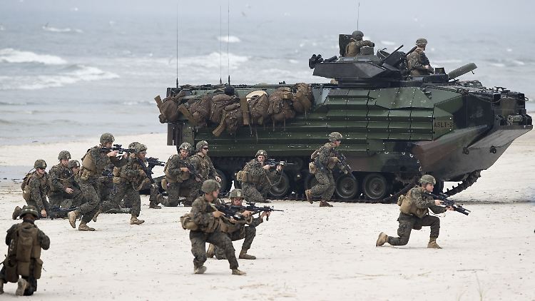 Nato-Einsatzkräfte bei einer Übung.