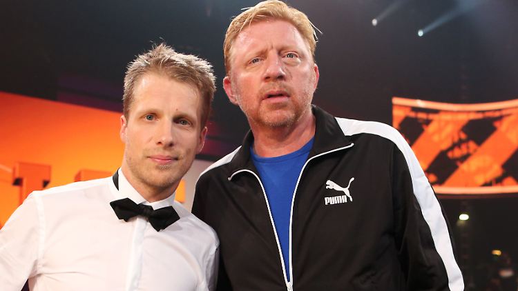 Ja, sie haben sich sogar schon mal im Fernsehen duelliert - das war 2013: Oliver Pocher (l.) und Boris Becker.