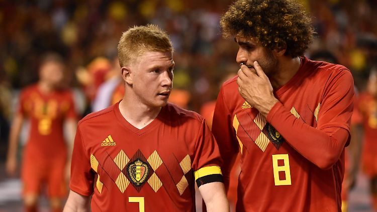 Zwei der belgischen Anwärter auf die Fußball-Krone: Kevin de Bruyne und Marouane Fellaini.
