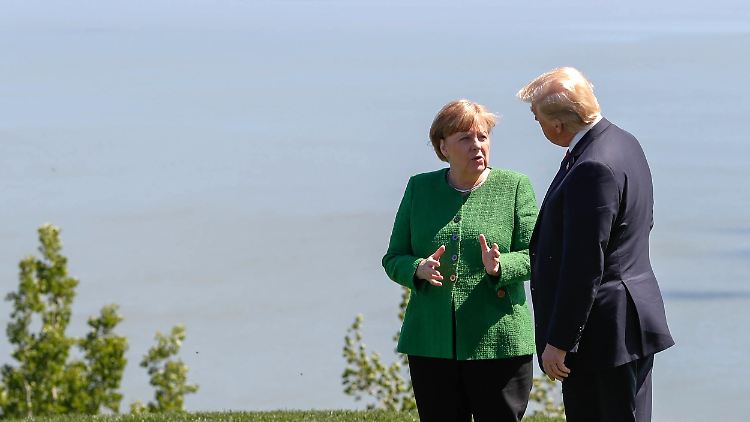 Merkel und Trump beim G7-Gipfel in Kanada.