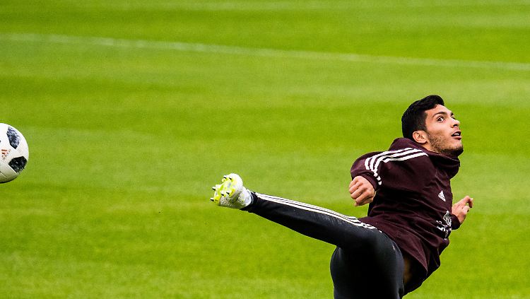 Diego Reyes während des Team-Trainings der Mexikaner.