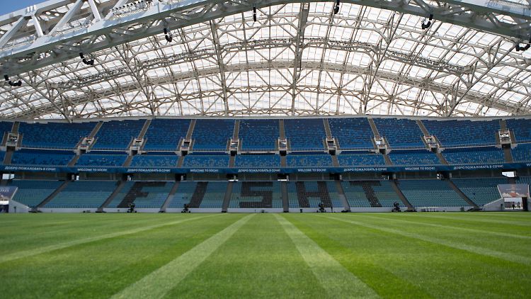 Das Fischt-Stadion in Sotschi wurde für 54 Millionen Euro umgebaut.