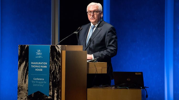 Bundespräsident Steinmeier warnt: "Der transatlantische Reflex funktioniert nicht mehr."