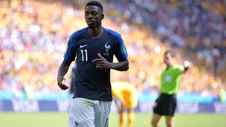 Frankreichs Ousmane Dembélé wird beim zweiten WM-Spiel gegen Peru wohl zunächst auf der Bank sitzen.
