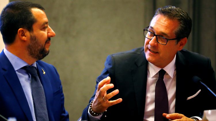 Itlaiens Innenminister Matteo Salvini und Österreichs Vizekanzler Heinz-Christian Strache sind sich einig. 