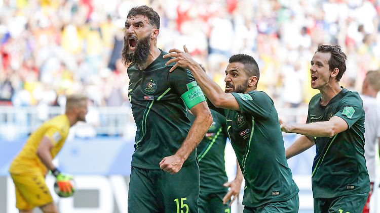 Mile Jedinak (l.) erzielte bislang beide Tore für Australien.