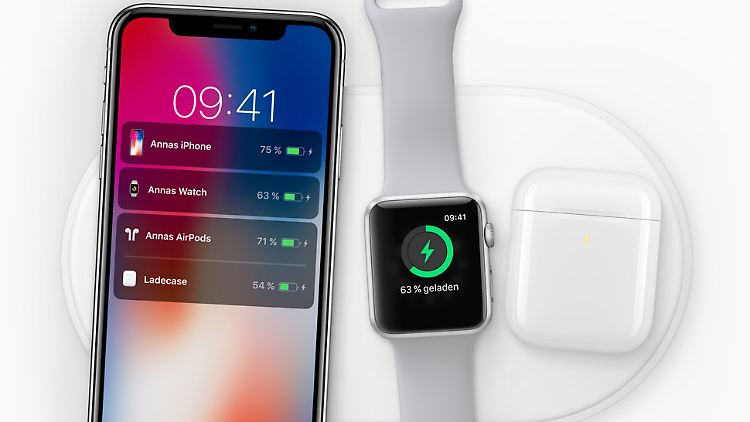 Auf einem AirPower platziert, kann ein iPhone geladen werden und Daten austauschen. Ein Kabelanschluss ist also nicht mehr nötig.