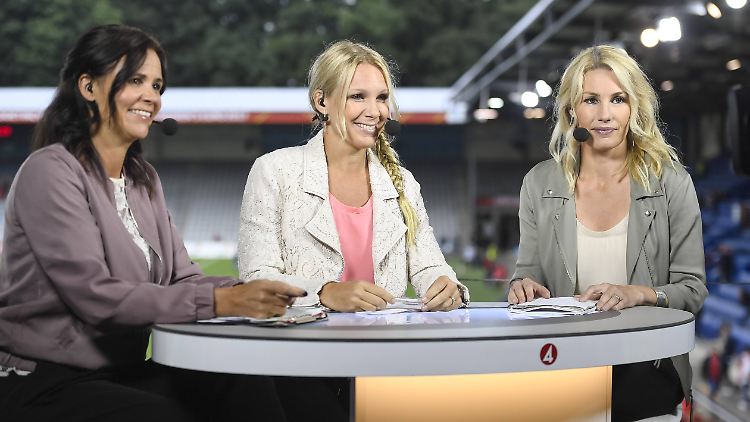 Auch Marklund (r.), 118-fache schwedische Nationalspielerin, wird als TV-Kommentatorin angefeindet.
