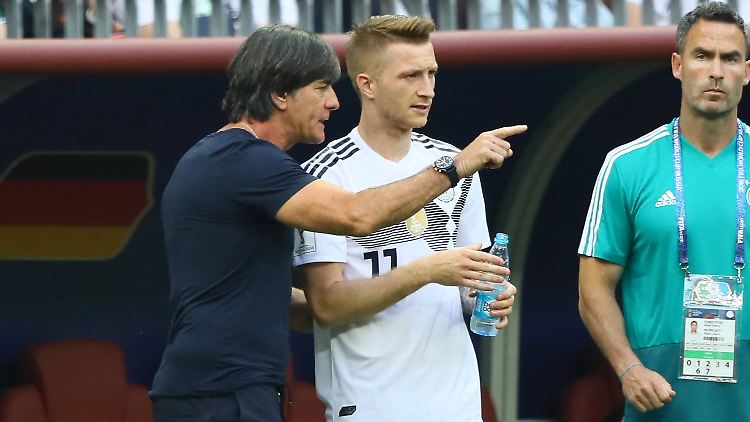 Und dann gehst du nach vorn und machst dein Ding - oder was hat Löw hier Reus zu sagen?