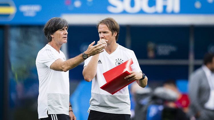 Sind kein Team mehr auf der Trainerbank: Fußball-Bundestrainer Joachim Löw und sein bisheriger Assistent Thomas Schneider.