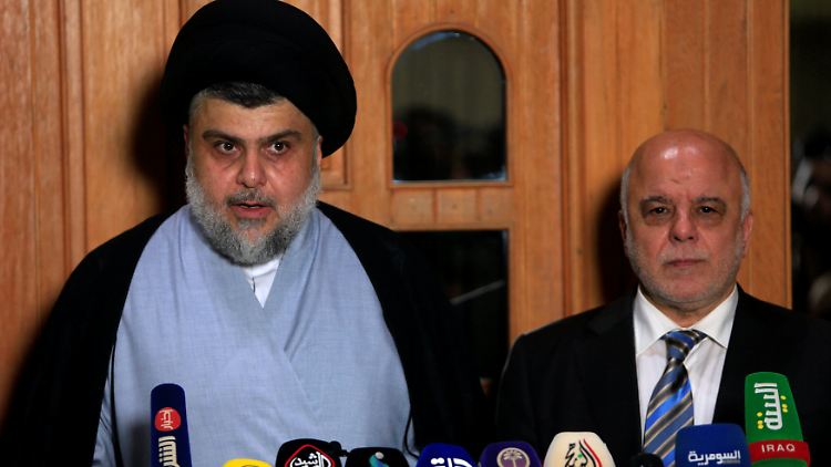 Abadi (rechts) ist der Wunschkandidat des Westens.