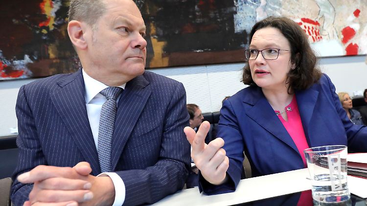 Wollen die SPD aus der Krise führen: Parteichefin Nahles und Vizekanzler Scholz.