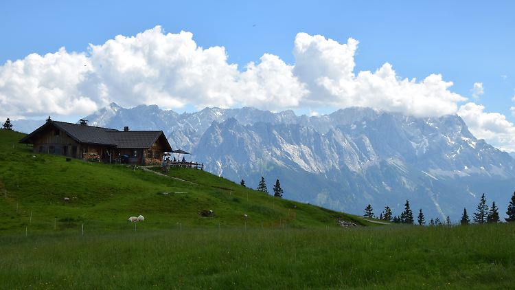 Auf der Stepberg-Alm kann man nicht nur den Ausblick auf das Wettersteingebirge genießen, sondern sich auch ausgezeichnete Speisen schmecken lassen.