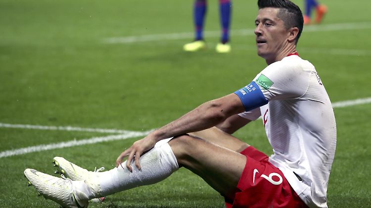 Robert Lewandowski nach dem Spiel gegen Kolumbien: Polen enttäuscht bei der WM, Lewy auch.