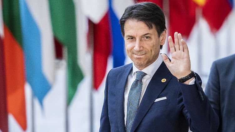 Giuseppe Conte, Ministerpräsident von Italien, beim EU-Gipfel in Brüssel.