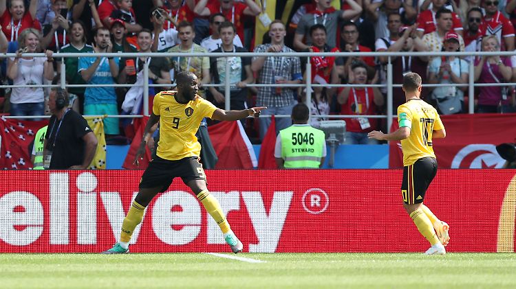 Romelu Lukaku (l.), belgische Tormaschine.