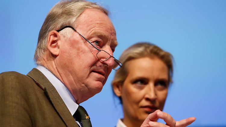 Alexander Gauland und Alice Weidel beim Parteitag der AfD in Augsburg.