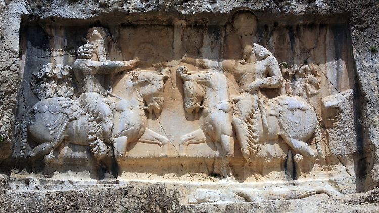 Jetzt auch Weltkulturerbe: Ein Relief eines Sassaniden Königs in der Provinz Fars im Iran.