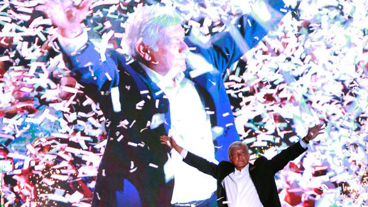Favorit Andres Manuel Lopez Obrador ist angetreten, um sein Land von der Korruption zu befreien.