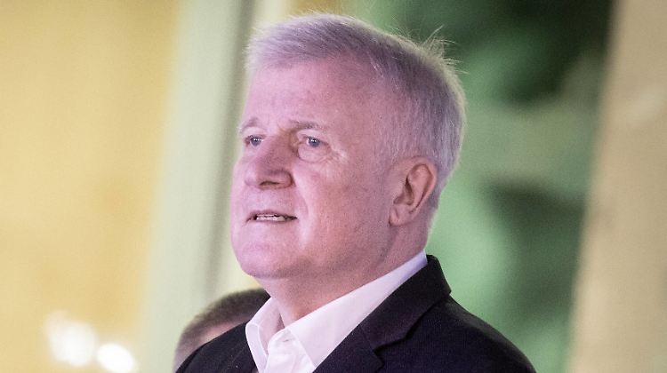 Seehofer gibt vor dem Konrad-Adenauer-Haus ein Presestatement.