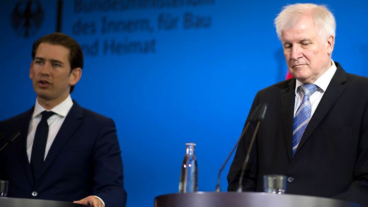 Sebastian Kurz und Horst Seehofer bei ihrem letzten Treffen.
