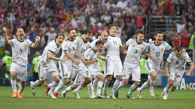 Jubelt die Sbornaja auch nach dem Viertelfinale gegen Kroatien?