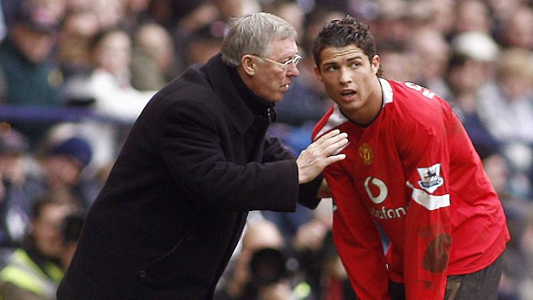 Ziehvater Ferguson und Cristiano Ronaldo.