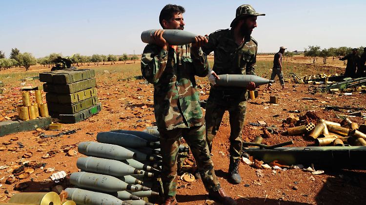 Syrische Regierungssoldaten in der Provinz Daraa.