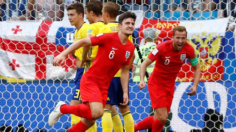 Tordebütant Harry Maguire brachte die Engländer auf Halbfinalkurs.