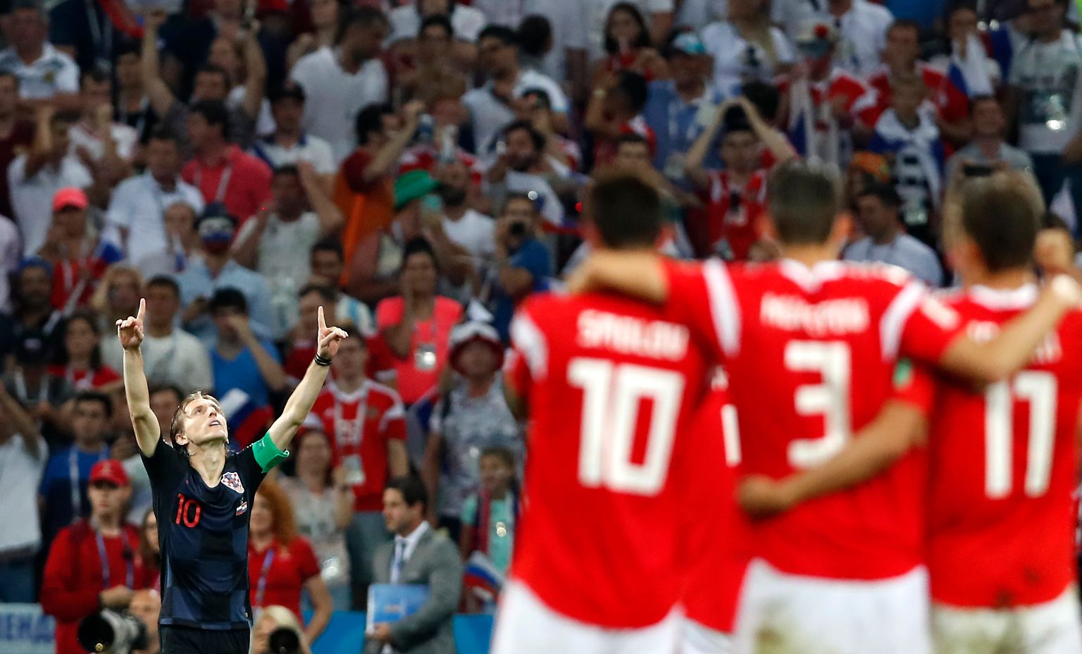 Teil zwei der WM-Viertelfiinals bedeutet: Russisch-kroatische Elfer-Herzschmerz-Krimi in Sotschi ...