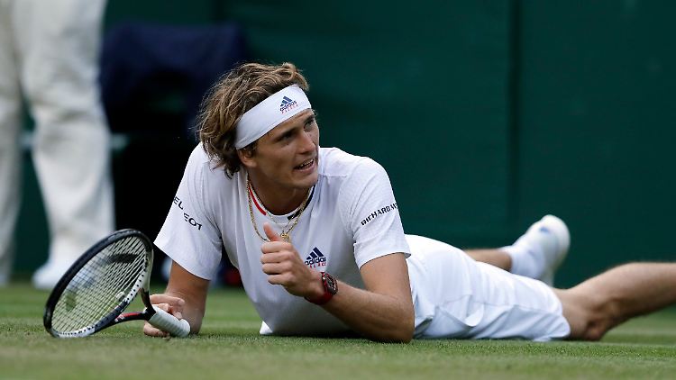 Sichtlich genervt: Alexander "Sascha" Zverev in Wimbledon.