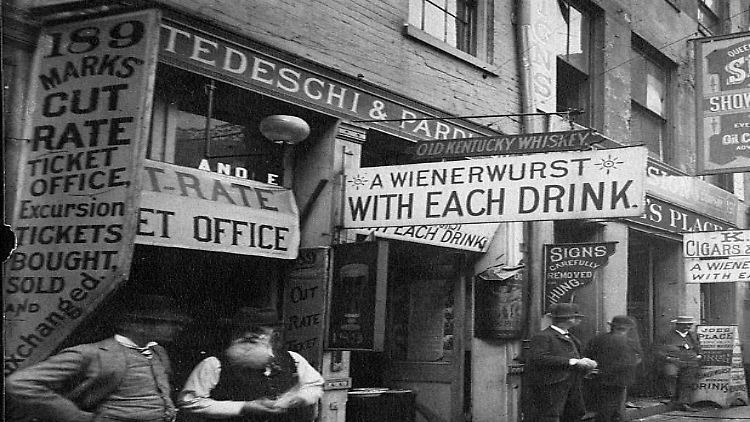 Bier und Wurst: Die Vine Street des ausgehenden 19. Jahrhunderts war eine sehr deutsche Straße.