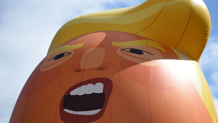 Über dem Londoner Parliament Square soll ein sechs Meter hoher Ballon in Form eines wütenden Trump-Babys schweben.