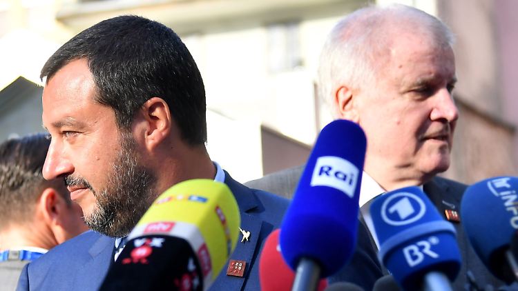 Die Innenminister Salvini (l.) und Seehofer in Innsbruck.