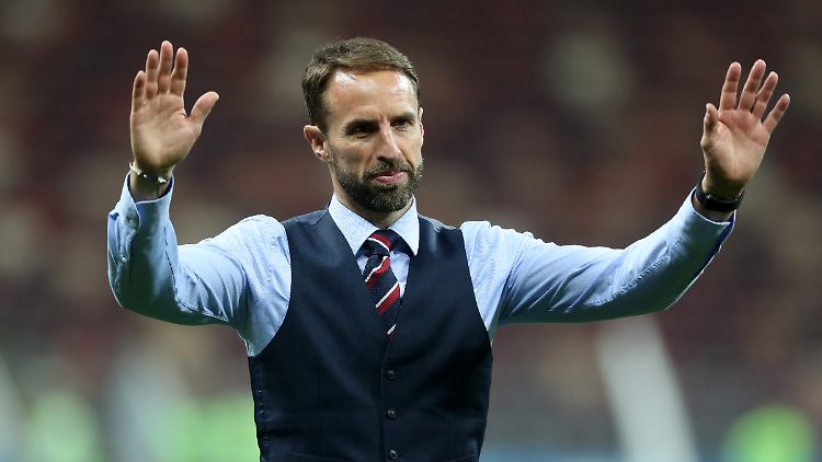 Englands Trainer Gareth Southgate machte seiner Mannschaft auch nach dem verlorenen Halbfinale Mut.