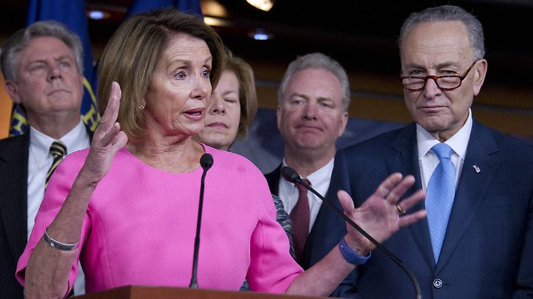 Die demokratischen Fraktionschefs Nancy Pelosi und Chuck Schumer distanzieren sich klar von Trump.