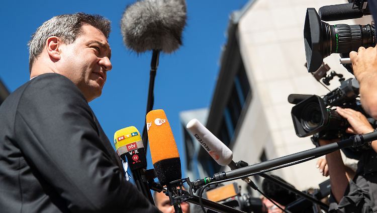 Rudert nach seinem kernigen Auftreten zuletzt ein wenig zurück: Markus Söder.