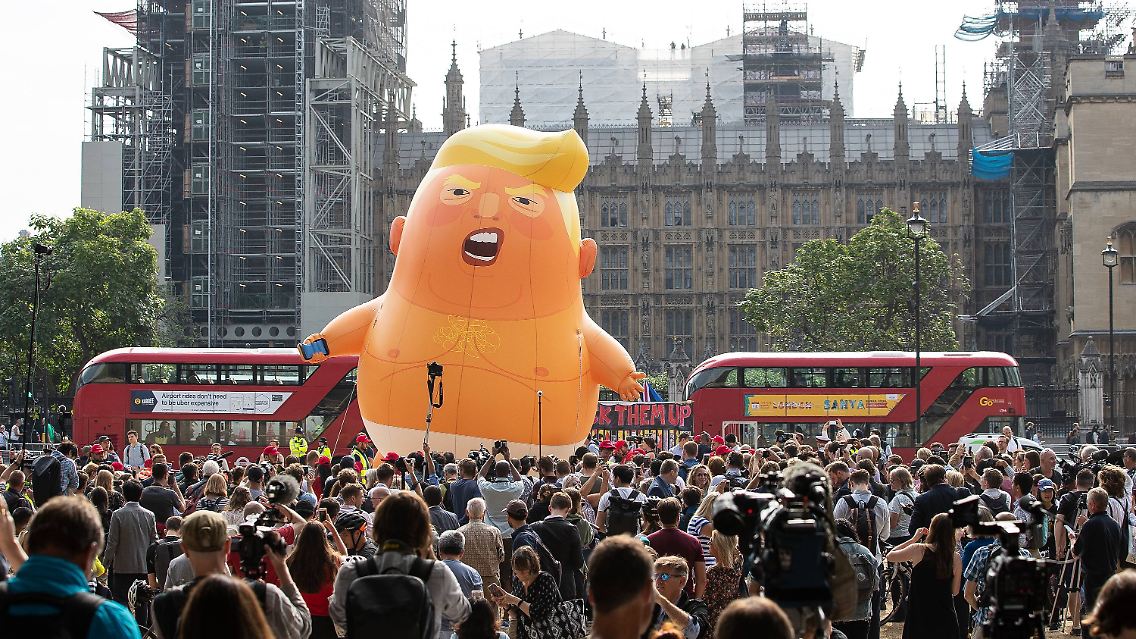 Bei Protesten gegen den Besuch Trumps werden in London bis zu 100.000 Menschen erwartet.