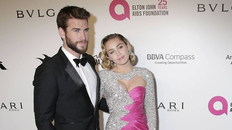 Noch immer glücklich, wie es scheint: Liam Hemsworth und Miley Cyrus.