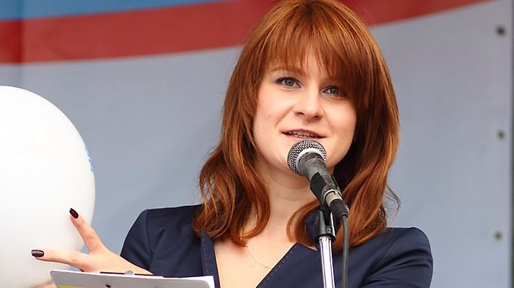 Maria Butina bei einer politischen Veranstaltung.