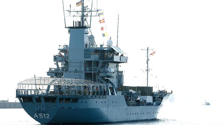 Die "Mosel" war im Januar von Kiel aus in See gestochen.