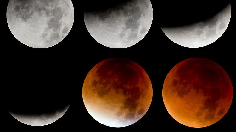 Nicht schwarz, sondern rot erscheint hier der verdunkelte Mond am Himmel. Das hat seine Gründe.