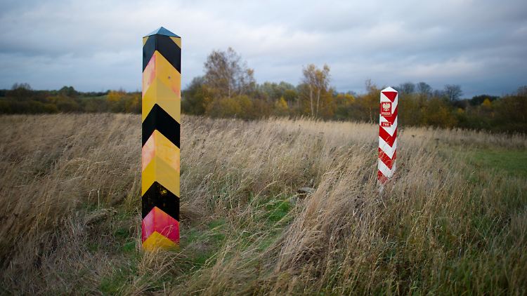 Die deutsch-polnische Grenze in Brandenburg.