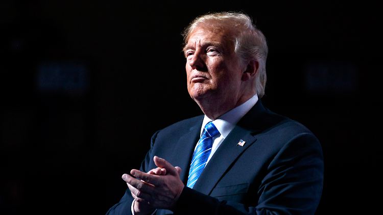 Donald Trump am Dienstag bei einem Auftritt vor Veteranen in Kansas City.
