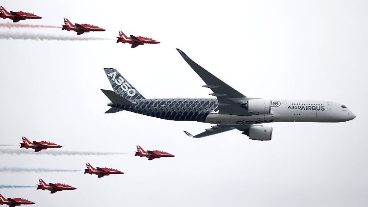 Beim A350 fährt Airbus die Produktion hoch.