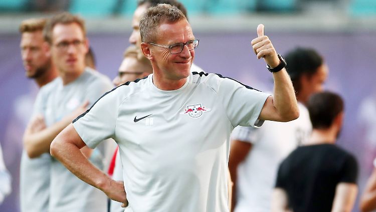 Leipzig-Coach Ralf Rangnick zeigte sich bei seinem Trainer-Comeback gewohnt engagiert.